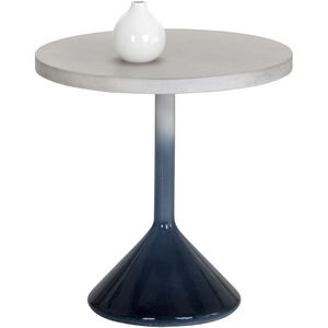 Laszilo 20 X 19.75 inch Light Grey / Blue Outdoor End Table